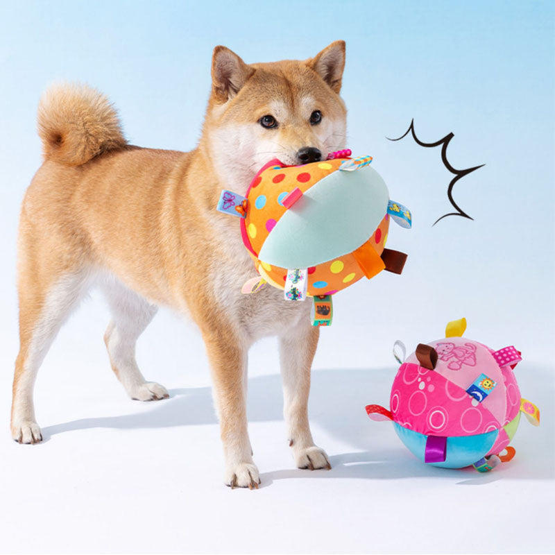 The Kitty Place™ Cute Embroidered Squeaky Ball Interactive Dog Toys