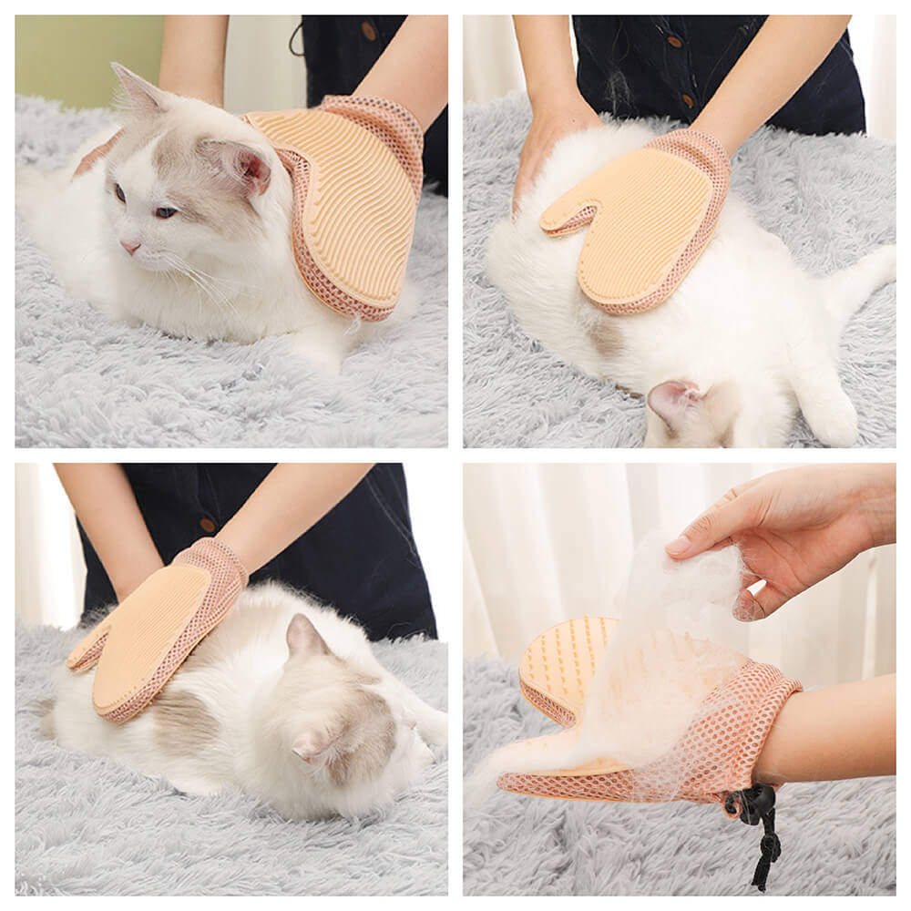 The Kitty Place™ Silicone Double Sides Pet Floating Brush Grooming Glove