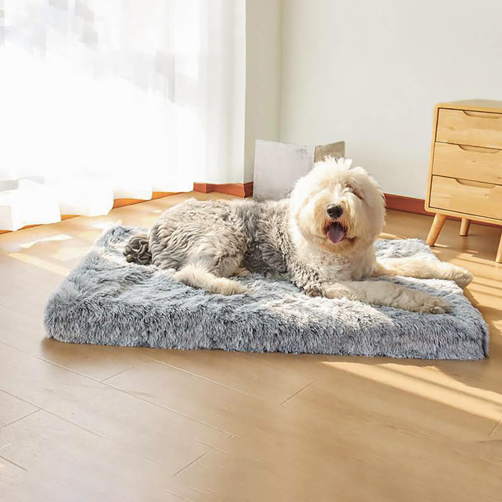 The Kitty Place™ Orthopedic Dog Bed - Fuzzy Crate