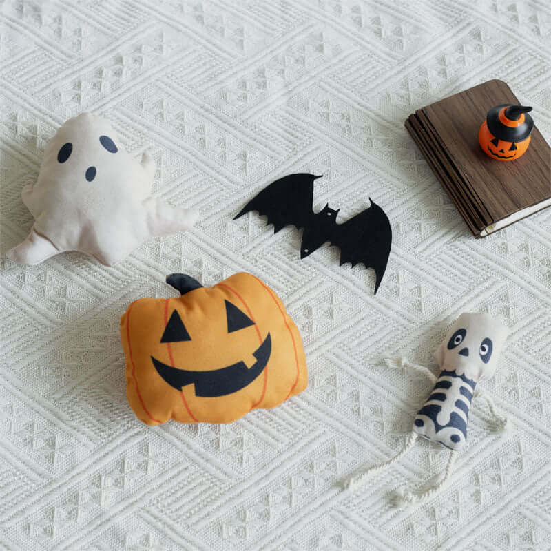 The Kitty Place™ Halloween Themed Catnip Toys Ghost Skeleton Pumpkin Pet Toy