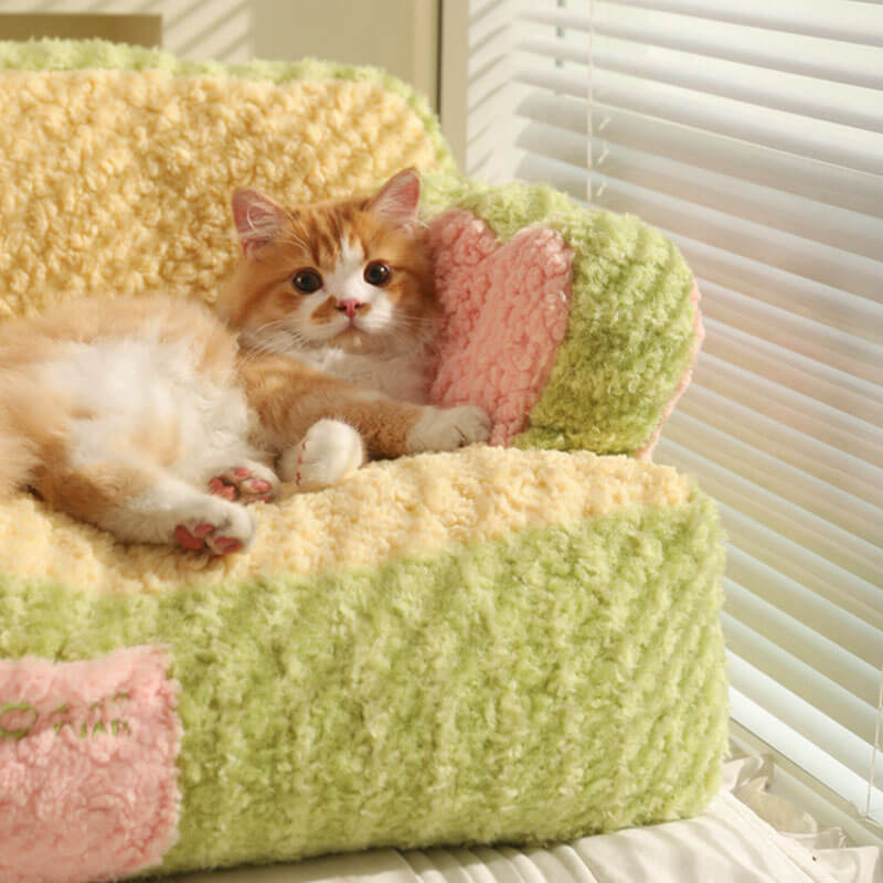 The Kitty Place™ Lambs wool Portable Dog & Cat Sofa Bed